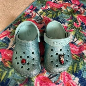 Crocs Kids' Glitter Clogs - Green